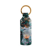 Carnation, Lily, Lily, Rose recycled leather keyring